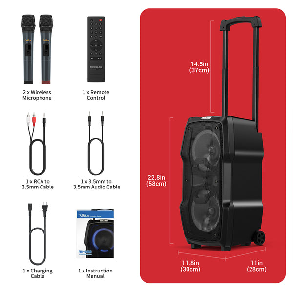 VuiGue VS-0808 Wireless Bluetooth Karaoke Machine