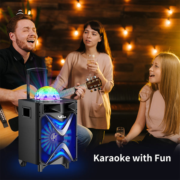 VuiGue VS-1088 Bluetooth Karaoke Machine(with Disco Ball)
